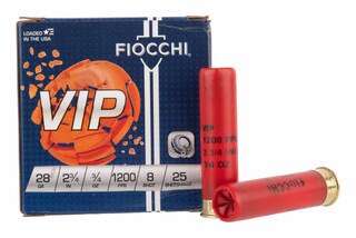 Fiocchi Exacta Target VIP 2.75" 3/4 oz 8 Shot 28 Gauge Ammunition - 25 Rounds